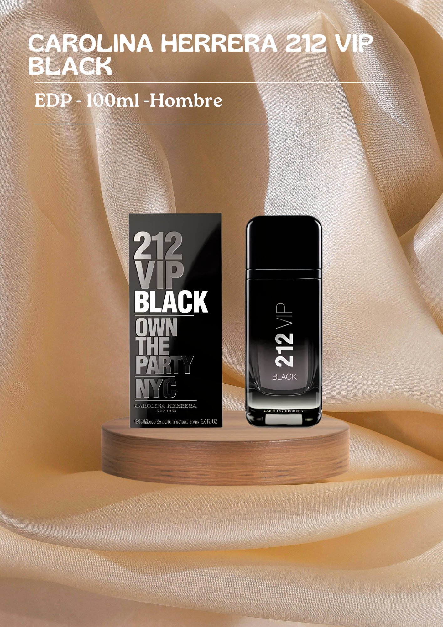 Carolina Herrera 212 VIP Black  Hombre